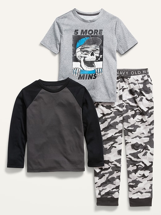View large product image 1 of 2. 3-Piece Graphic Pajama Set For Boys