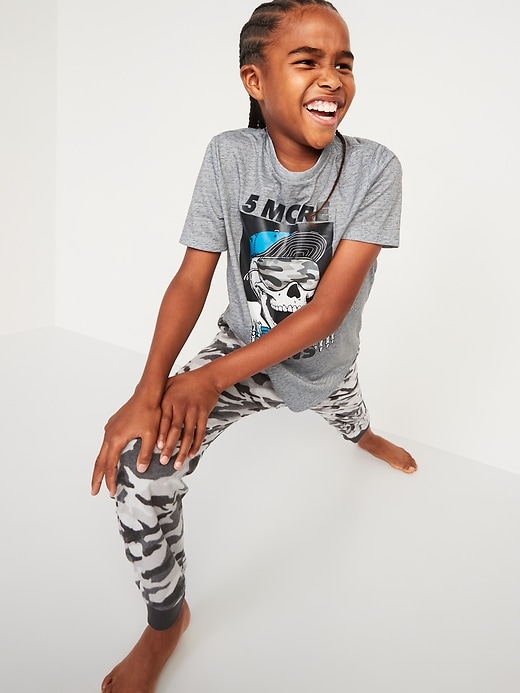 View large product image 2 of 2. 3-Piece Graphic Pajama Set For Boys