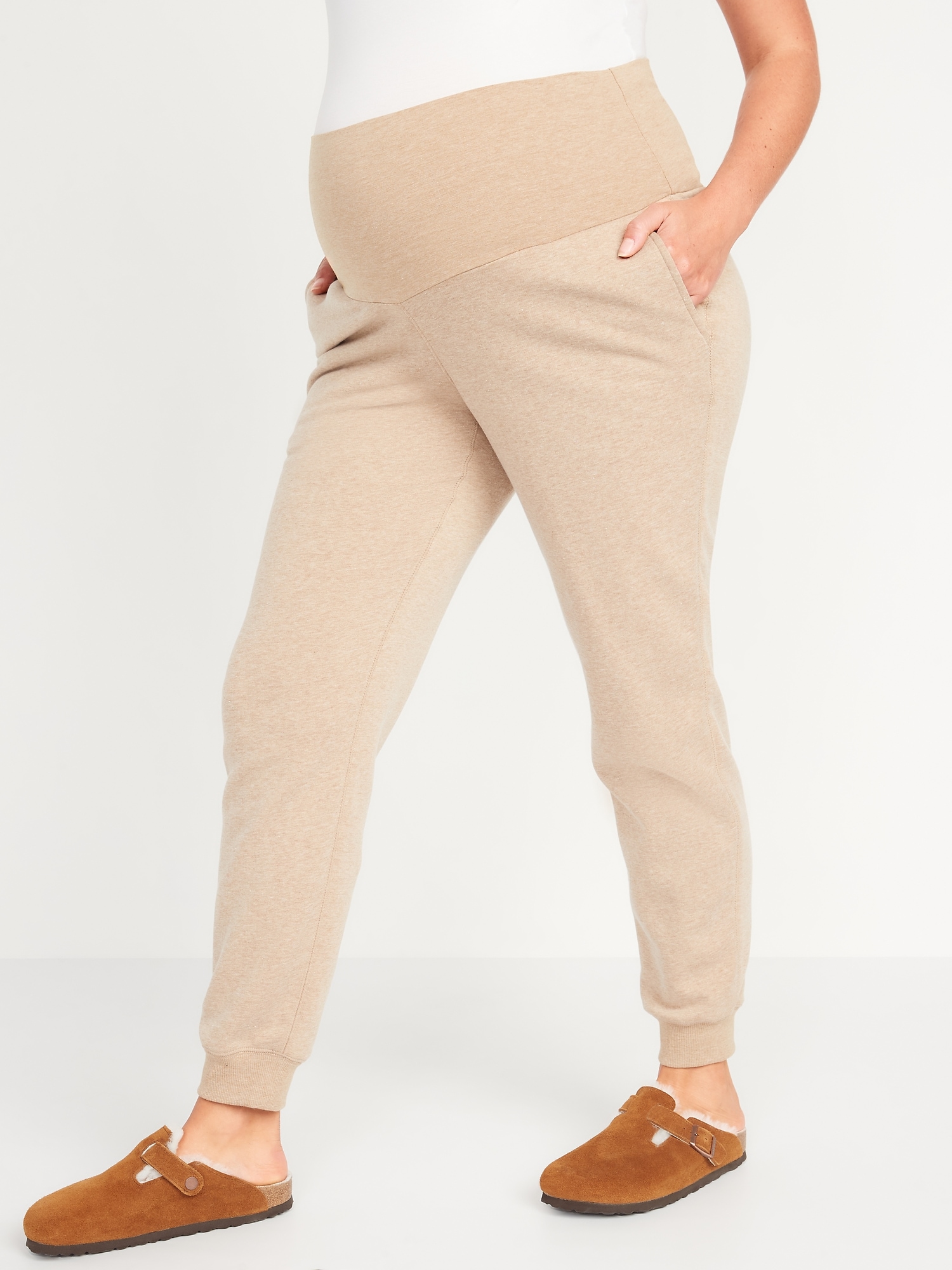 Maternity Rollover-Waist Vintage Jogger Sweatpants | Old Navy