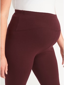  QGGQDD Fleece Lined Maternity Leggings Over The Belly