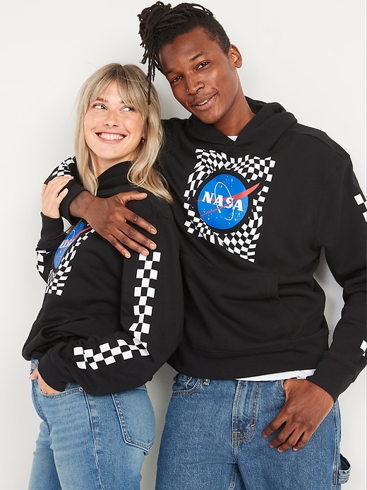 View large product image 1 of 1. NASA Graphic Gender-Neutral Pullover Hoodie for Adults