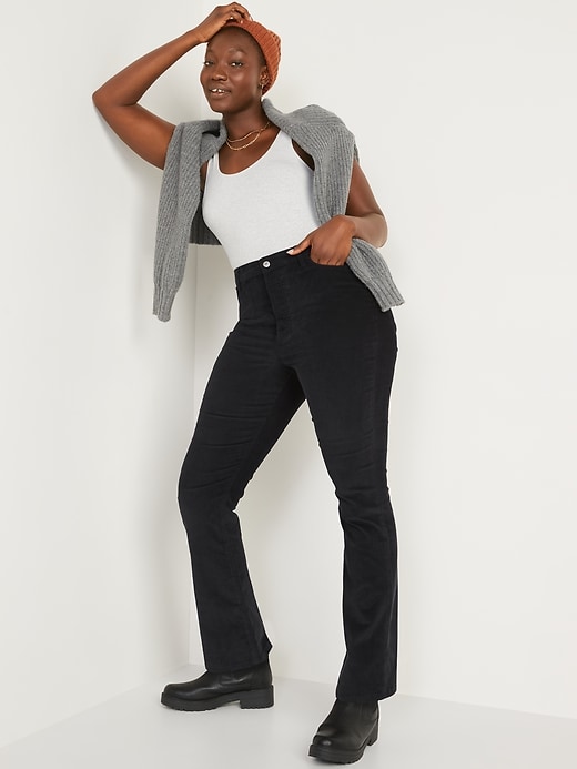 Image number 3 showing, Extra High-Waisted Kicker Corduroy Boot-Cut Pants for Women