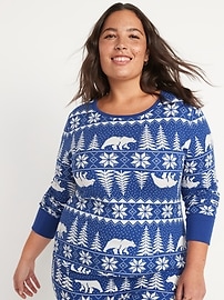 Old Navy Matching Printed Thermal-Knit Long-Sleeve Pajama Top For Women, Ring the Jingle Bells! Old Navy's Holiday Pajamas Are Now 50% Off For the  Whole Family