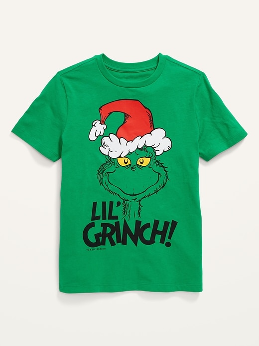 View large product image 1 of 2. Dr. Seuss' The Grinch&#153 "Lil' Grinch!" Gender-Neutral T-Shirt for Kids