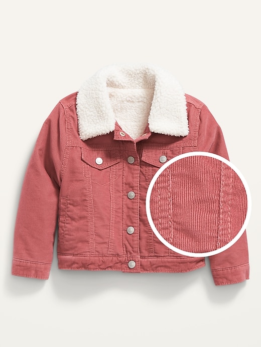 View large product image 1 of 3. Unisex Sherpa-Lined Corduroy Jacket for Toddler