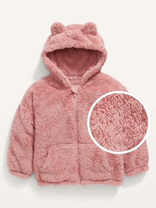 View large product image 1 of 3. Sherpa Critter Zip Hoodie for Toddler Girls
