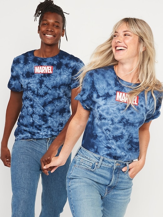 Oldnavy Marvel Logo Gender-Neutral Tie-Dye T-Shirt for Adults