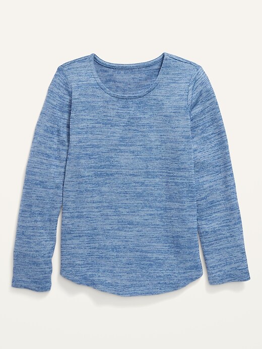 View large product image 1 of 2. Cozy-Knit Long-Sleeve T-Shirt for Girls
