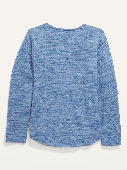 View large product image 2 of 2. Cozy-Knit Long-Sleeve T-Shirt for Girls