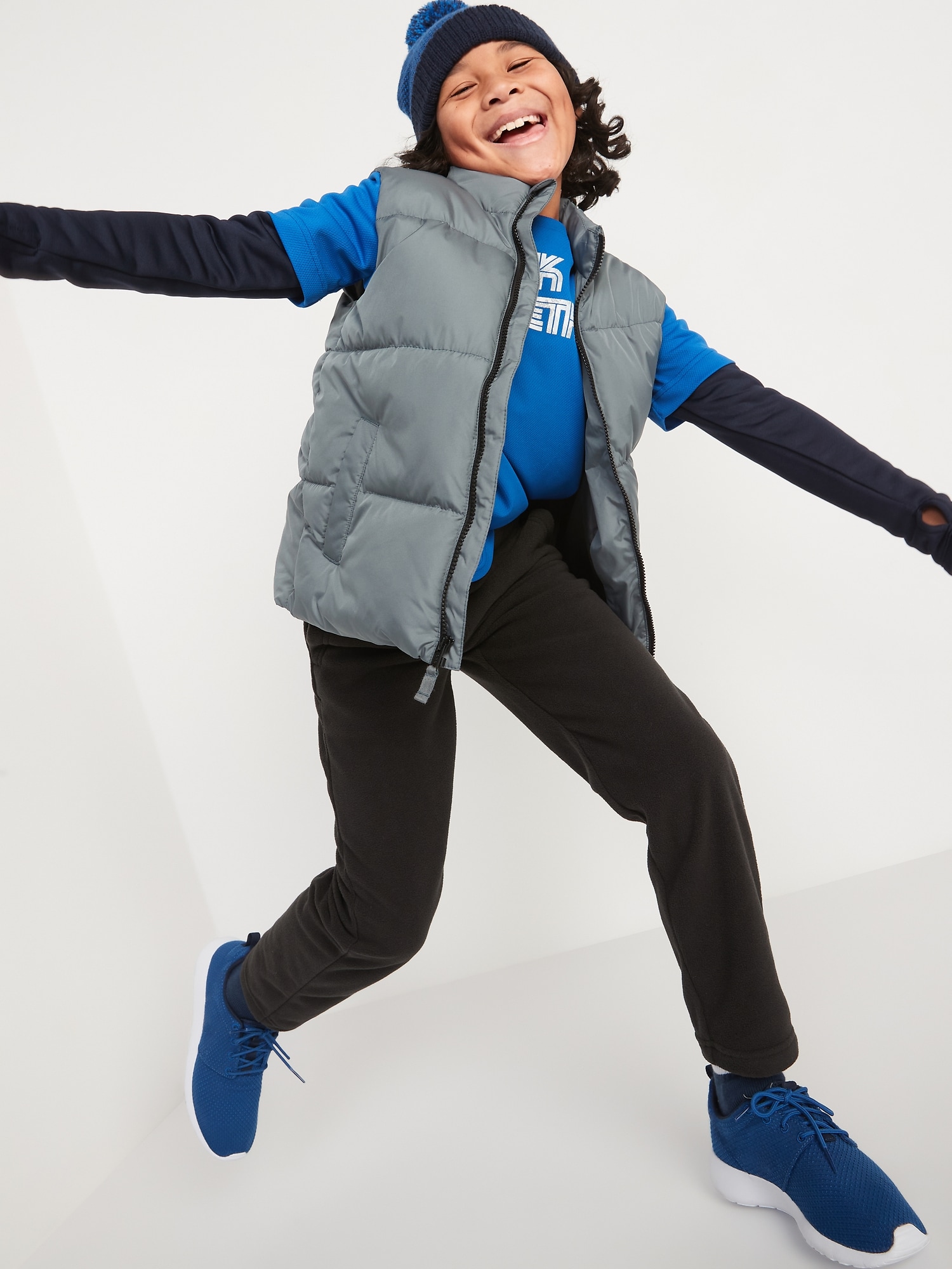Cozy Micro Fleece Tapered Sweatpants For Boys Old Navy photo