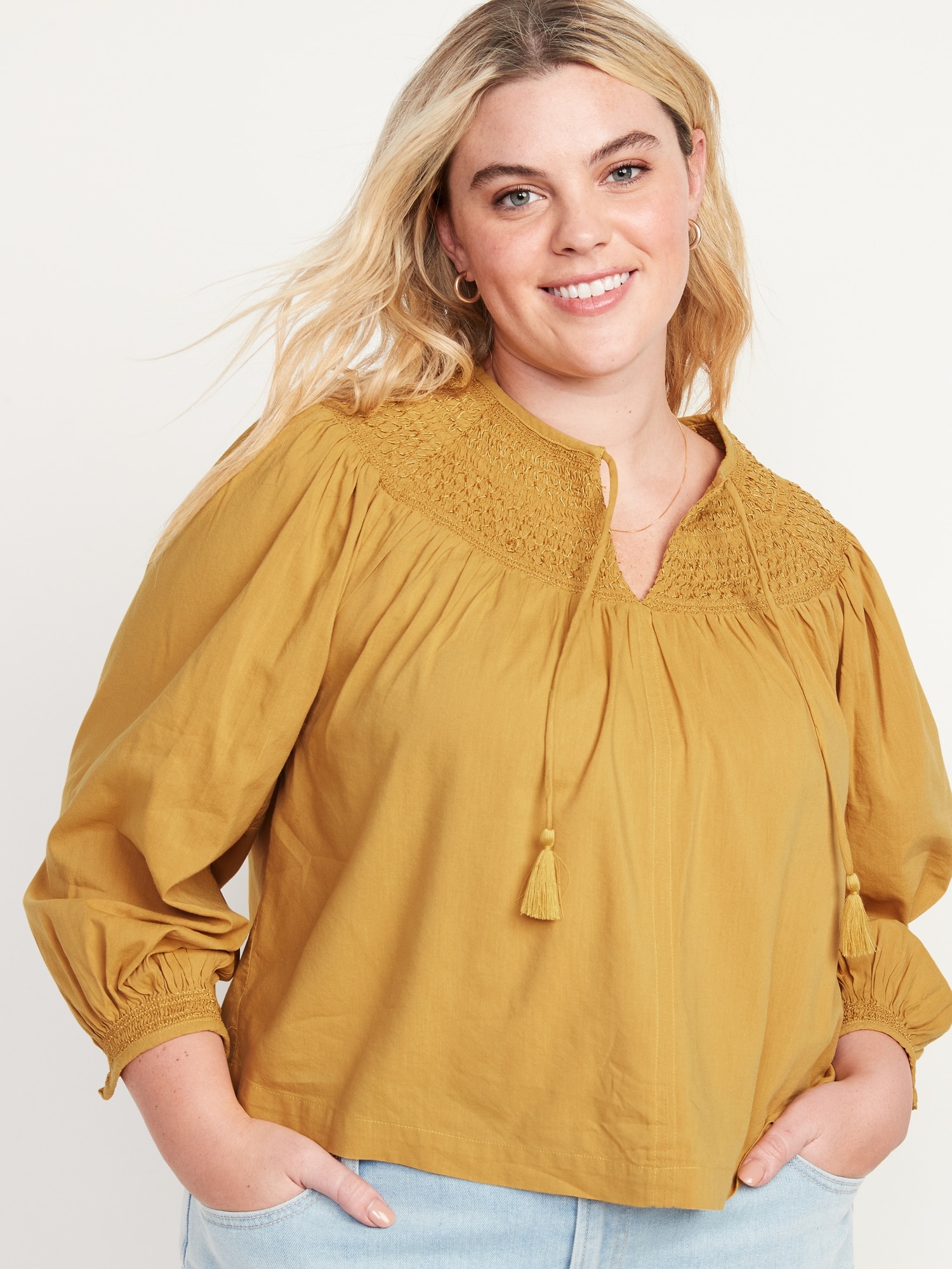 Old navy best sale yellow blouse