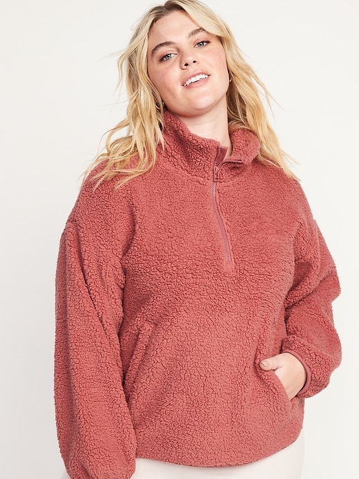 Image number 7 showing, Cozy Sherpa Quarter-Zip Pullover Sweater