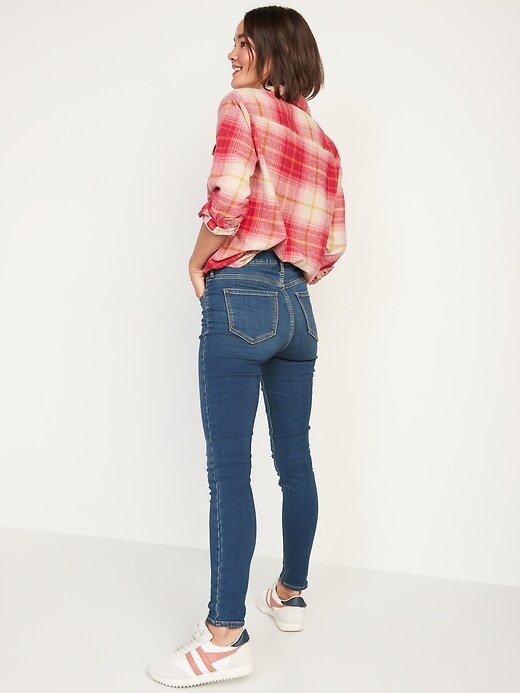 Image number 6 showing, High-Waisted Built-In Warm Rockstar Super Skinny Jeans for Women