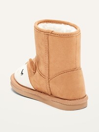 View large product image 3 of 4. Faux-Suede Deer Critter Boots for Toddler Girls