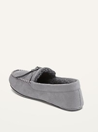 View large product image 3 of 3. Faux-Suede Sherpa-Lined Moccasin Slippers