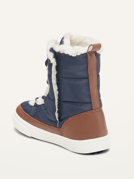 Image number 3 showing, Unisex Sherpa-Lined Sneaker Boots for Toddler