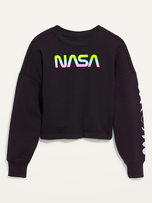 Image number 4 showing, Oversized Cropped Licensed Pop Culture Graphic Sweatshirt