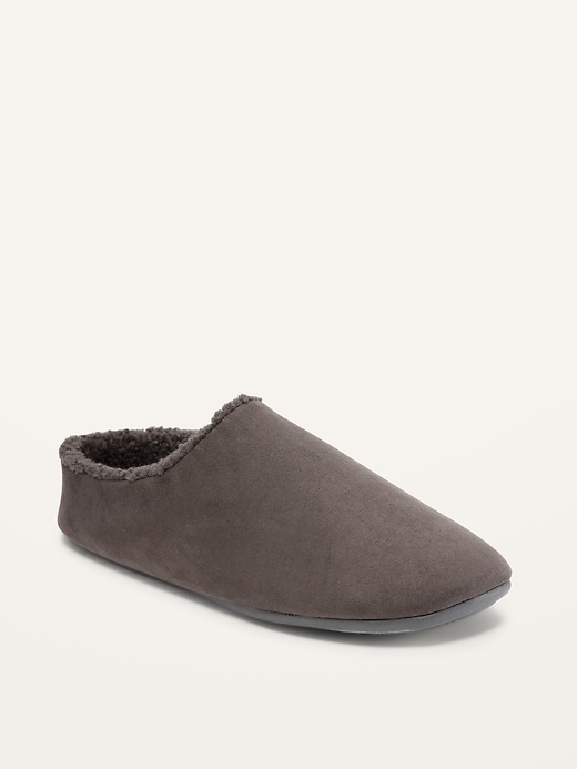 Old Navy - Faux-Suede Sherpa-Lined Slippers for Men