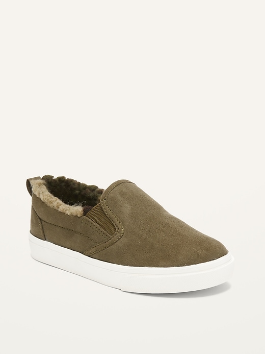 sherpa slip on sneakers