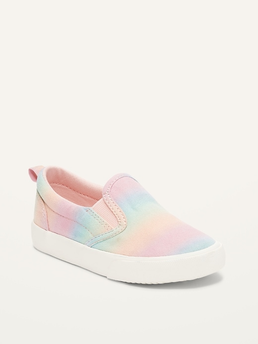 Old Navy - Unisex Faux-Suede Rainbow Slip-On Sneakers for Toddler