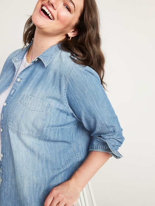 Image number 2 showing, Classic Jean Shirt for Women