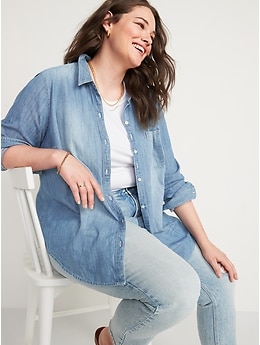 Old navy blue deals jean shirt