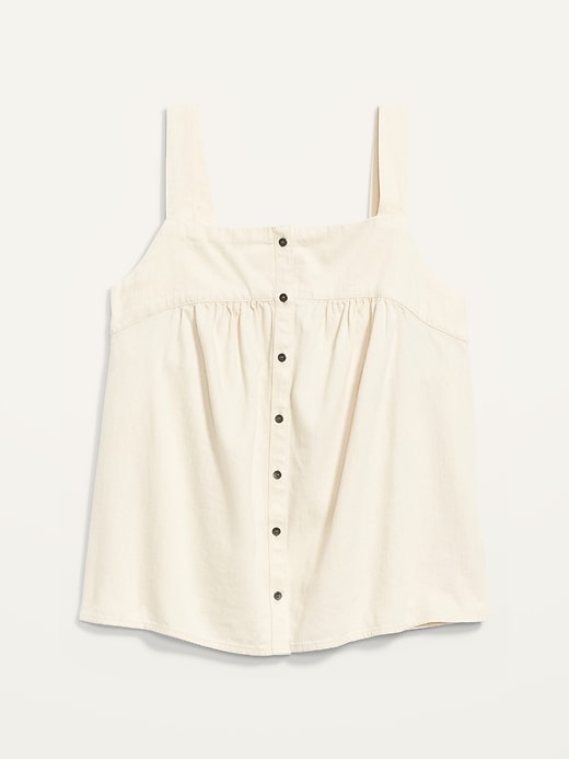 Sleeveless Button-Front Twill Swing Top for Women | Old Navy