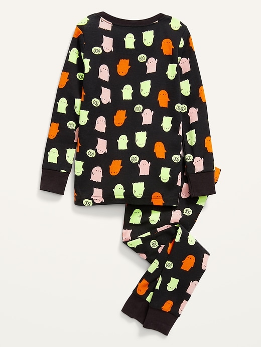 View large product image 2 of 2. Unisex Glow-in-the-Dark Ghosts Pajama Set for Toddler & Baby