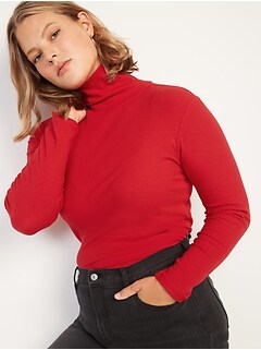Rib-Knit Turtleneck Top for Women | Old 