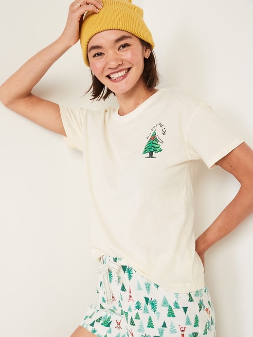 Image number 3 showing, Matching Holiday Graphic T-Shirt for Women