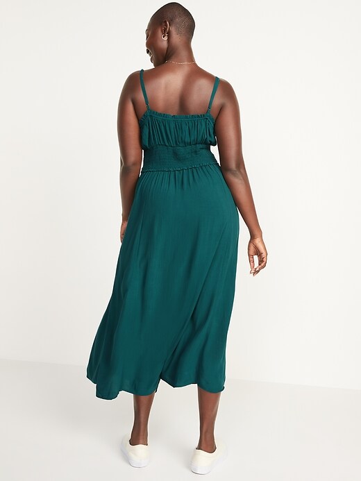Image number 2 showing, Smocked-Waist Fit & Flare Cami Midi Dress