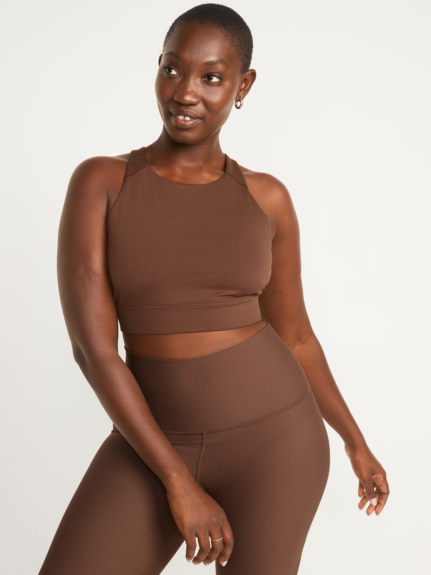 MediumSupport Strappy Longline Sports Bra for Women XSXXL Old Navy