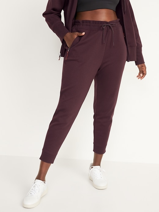 Image number 1 showing, High-Waisted Dynamic Fleece Jogger Sweatpants for Women