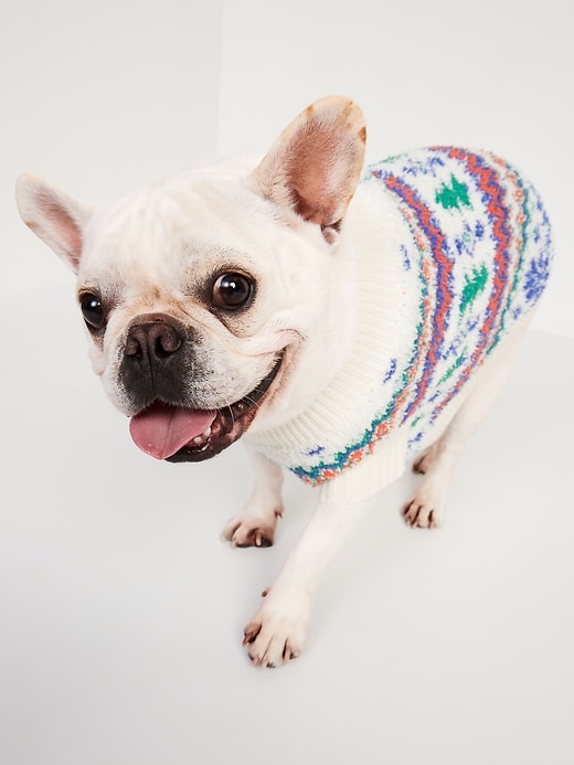 View large product image 1 of 3. Cozy-Knit Patterned Sweater for Pets