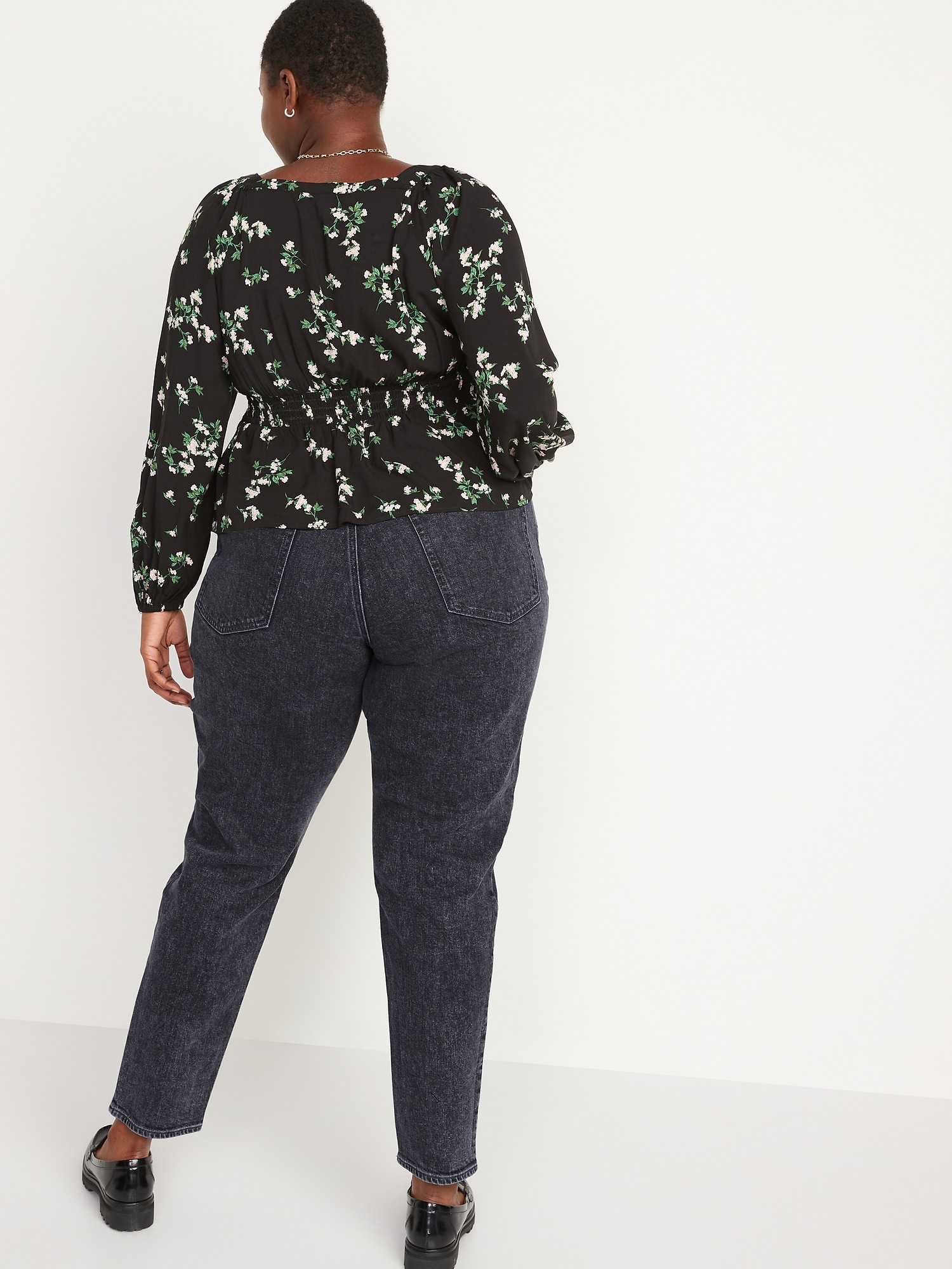 High-Waisted O.G. Straight Black-Wash Jeans for Women | Old Navy