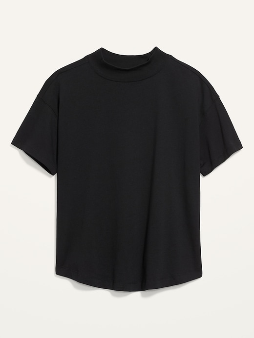 Image number 2 showing, Garment-Dyed Mock-Neck Easy T-Shirt