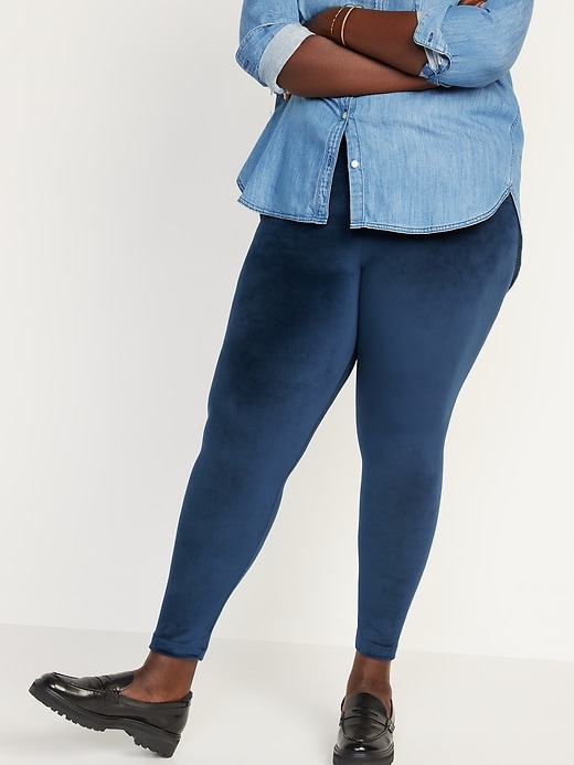 Image number 7 showing, High-Waisted Velour Ankle Leggings For Women