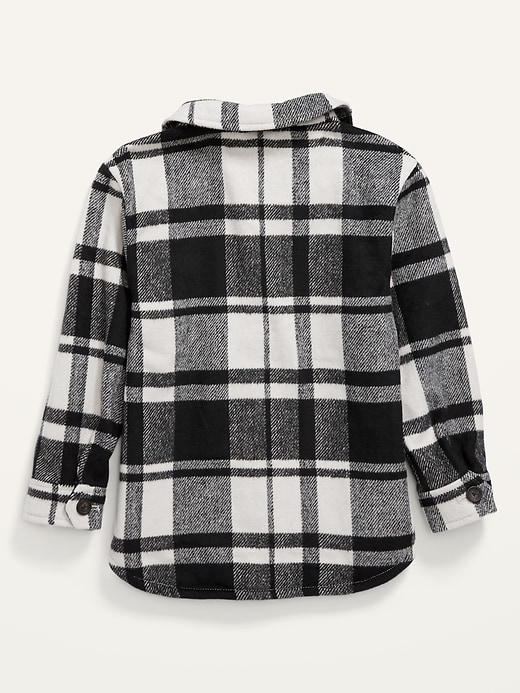 Plaid Textured Shacket for Girls