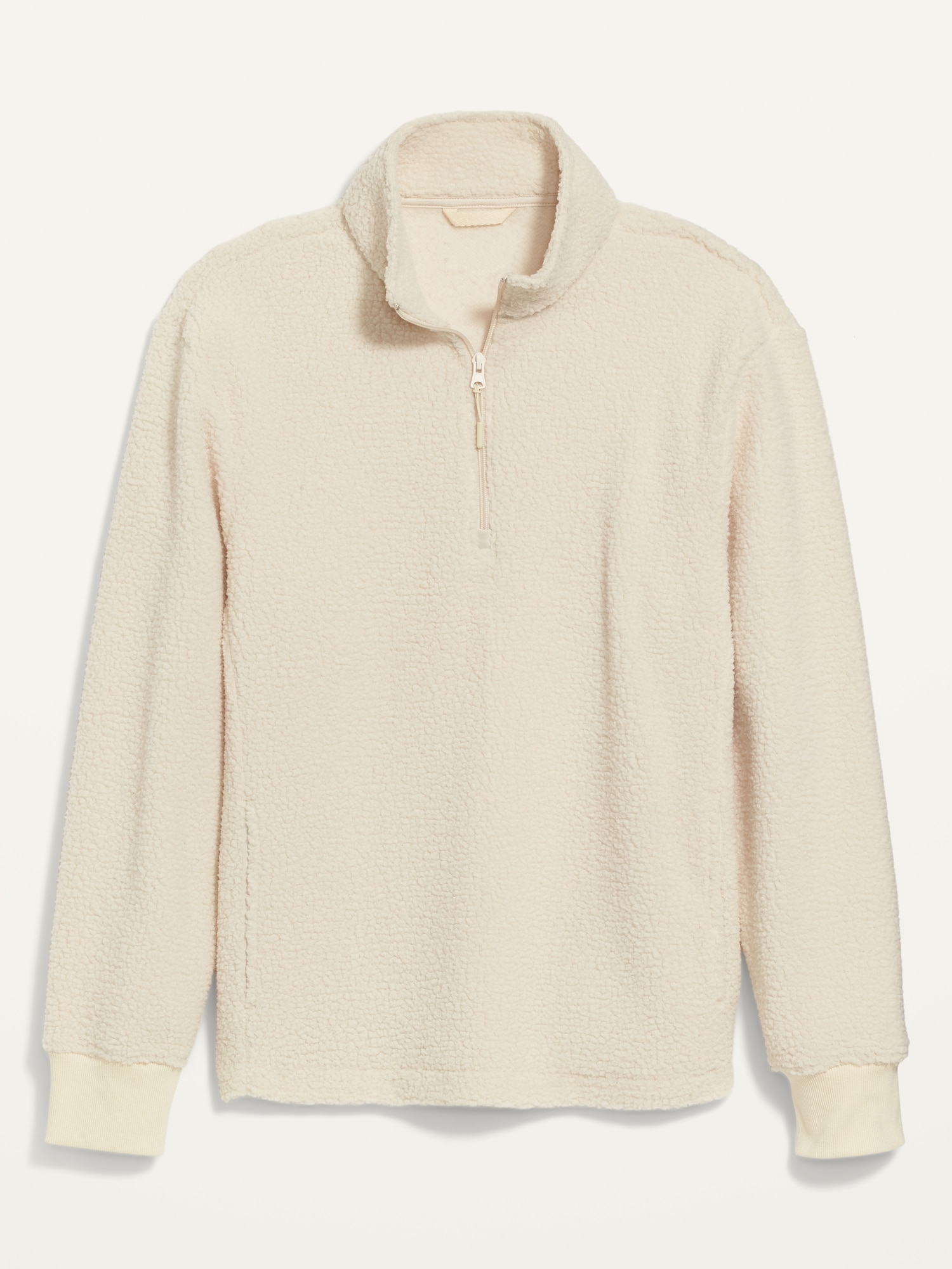 Cozy Sherpa Quarter-Zip Sweatshirt for Men | Old Navy