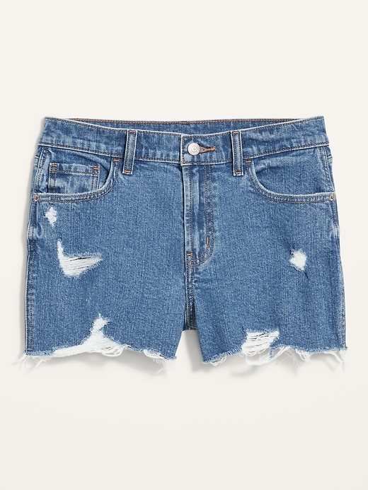 Image number 4 showing, Mid-Rise Boyfriend Distressed Cut-Off Jean Shorts for Women - 3 inch inseam