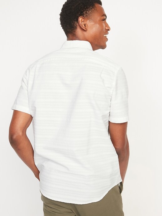 Image number 2 showing, Relaxed-Fit Cotton Dobby Short-Sleeve Shirt