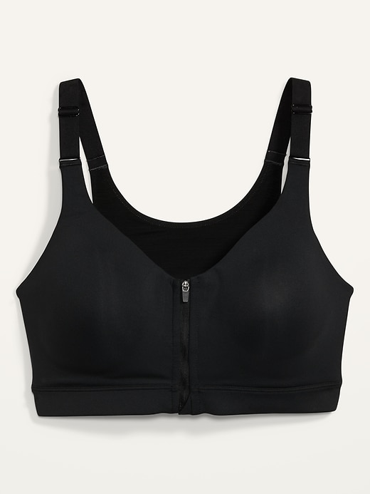 Image number 3 showing, High-Support PowerSoft Zip-Front Sports Bra for Women 38DDD-48D