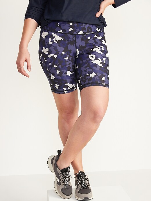 Oldnavy High-Waisted PowerPress Biker Shorts for Women - 8-inch inseam