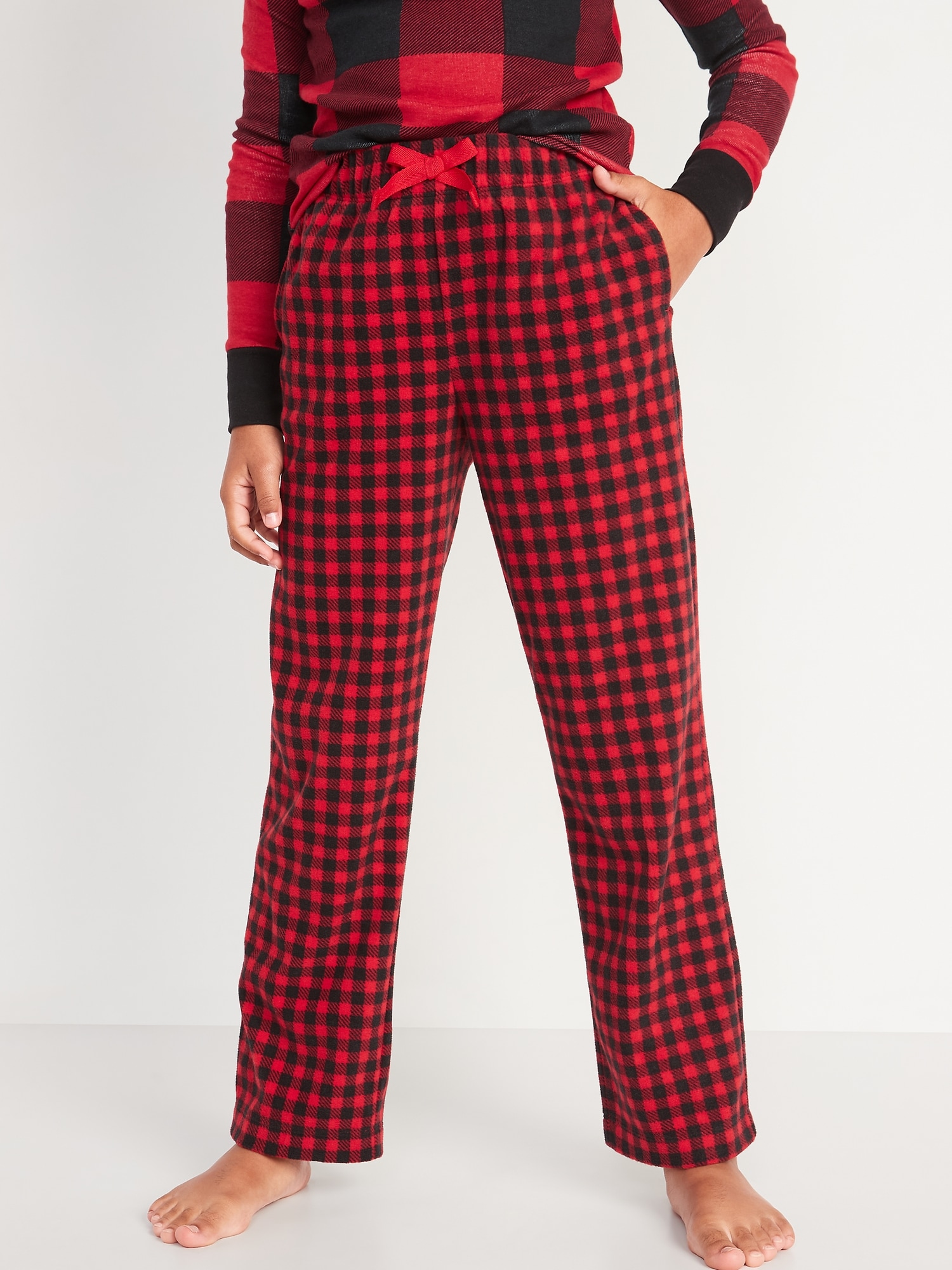 Oldnavy Printed Micro Fleece Straight Pajama Pants for Girls Hot Deal