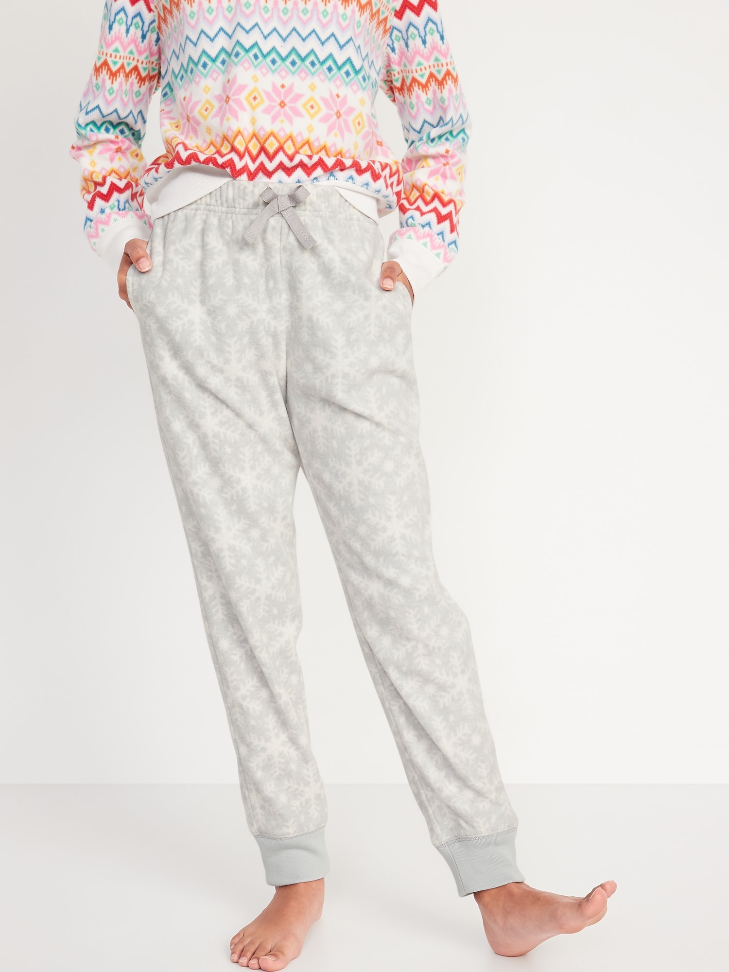 Oldnavy Printed Microfleece Pajama Jogger Pants for Girls Hot Deal