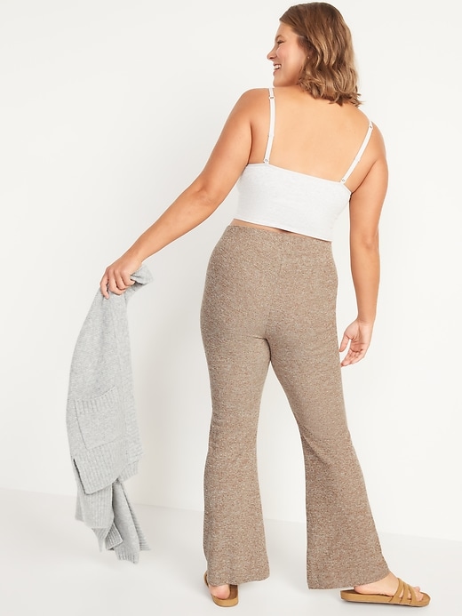 Image number 2 showing, High-Waisted Rib-Knit Flare Leggings For Women