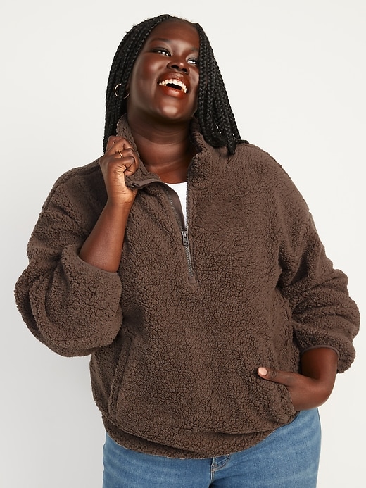 Image number 7 showing, Cozy Sherpa Quarter-Zip Pullover Sweater