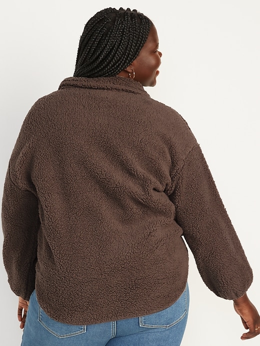Image number 8 showing, Cozy Sherpa Quarter-Zip Pullover Sweater
