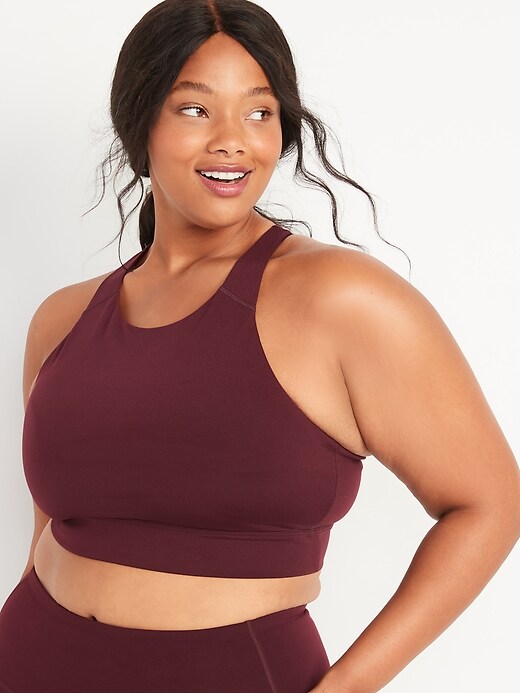 Image number 7 showing, Medium-Support Strappy Longline Sports Bra