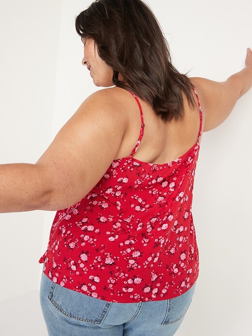 Image number 8 showing, Floral-Print Button-Front Cami Top for Women